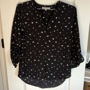 Black and White Blouse